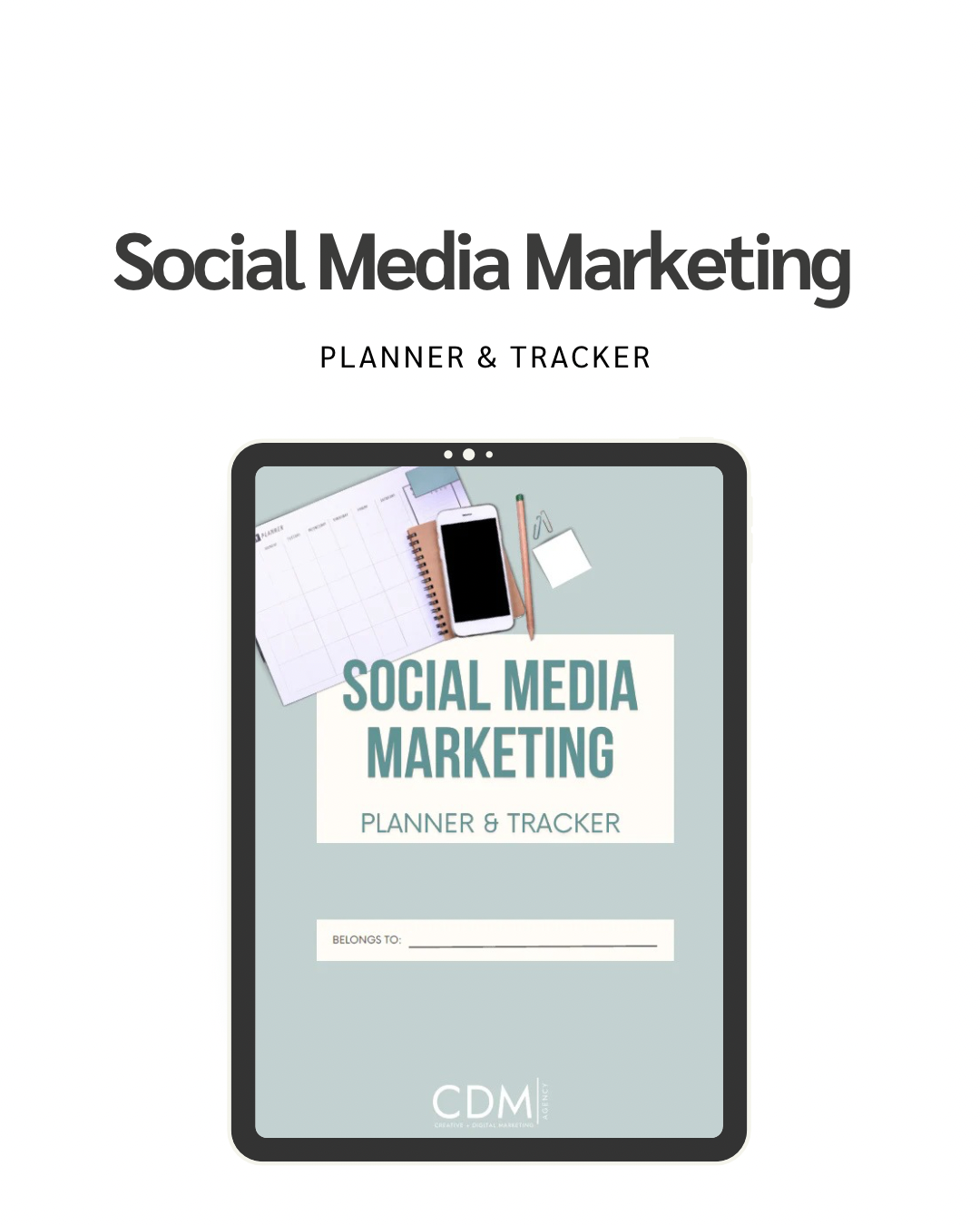 Social Media Marketing Planner & Tracker